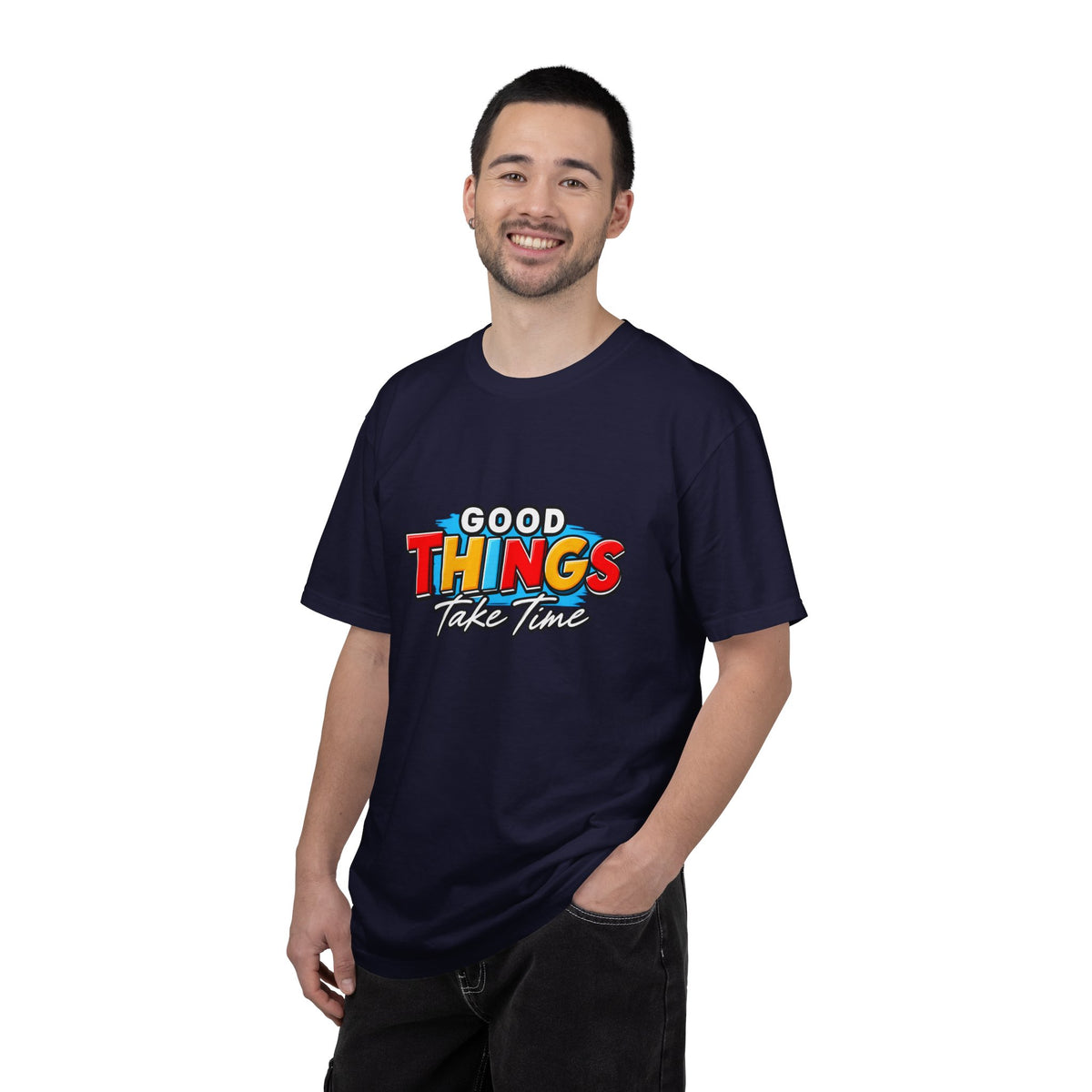 T-Shirt — "Good Things Take Time" Retro Graphic Tee