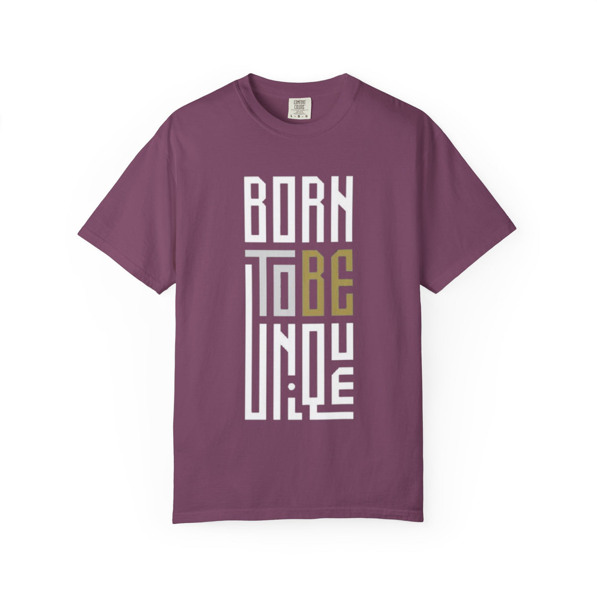 T-Shirt — "Born To Be Untile" Bold Vertical Typography Tee