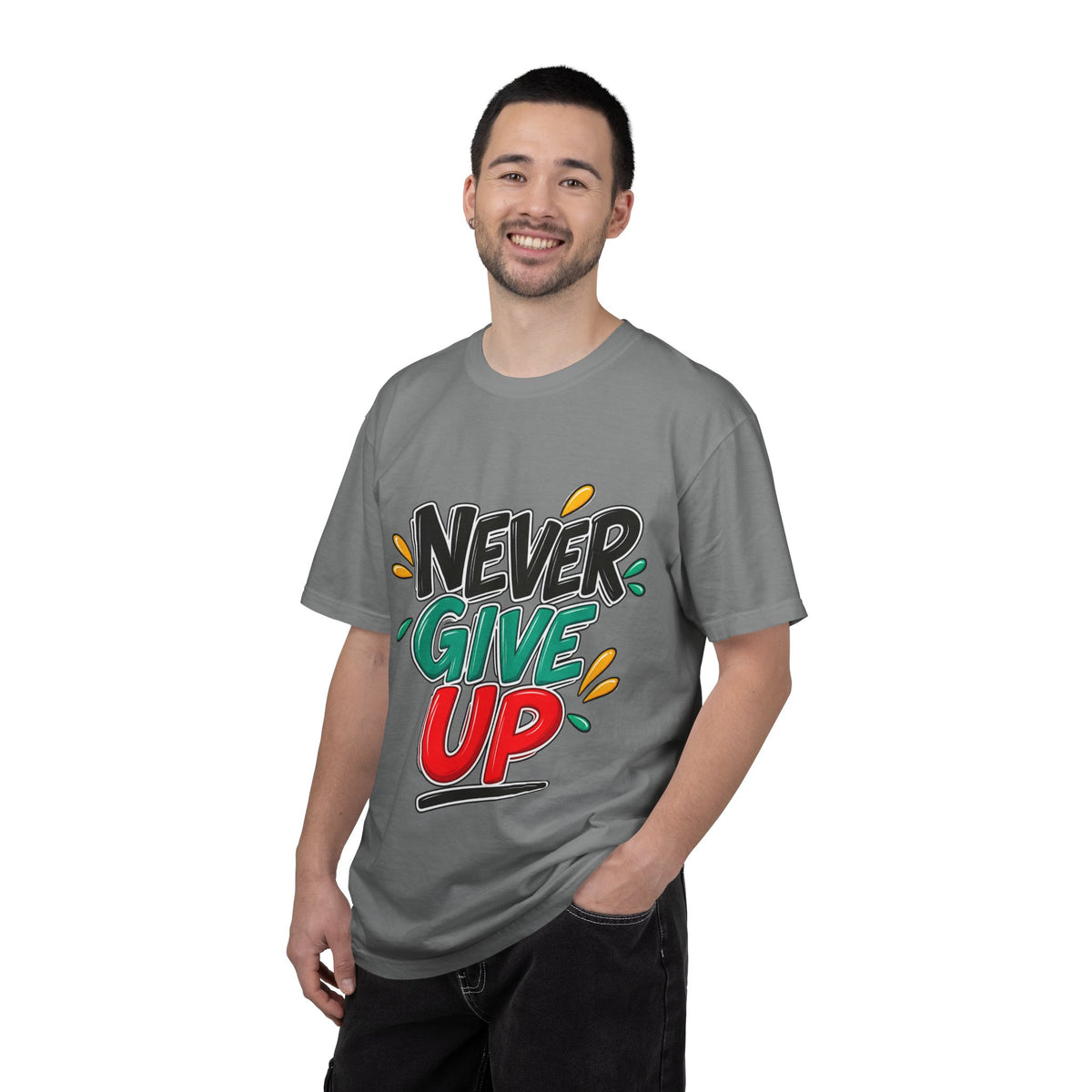 Never Give Up T-Shirt — Motivational Graphic Tee