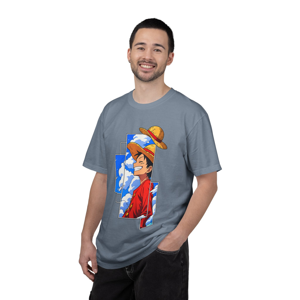 Anime Straw Hat Crew T-Shirt — Luffy Smiling Sky Graphic Tee