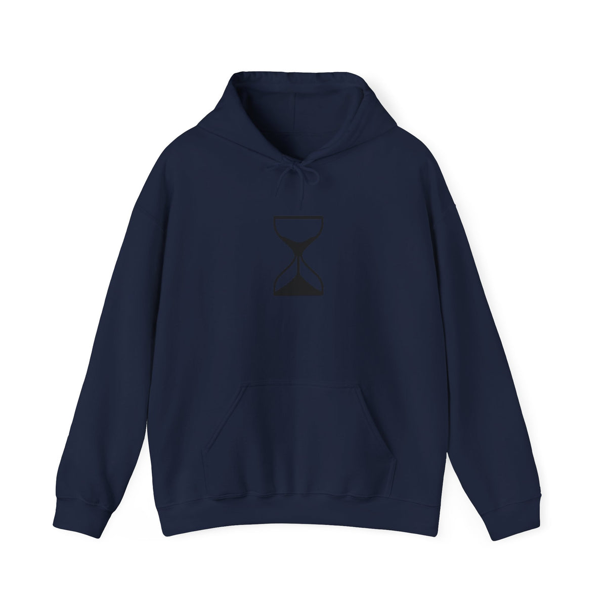 Hourglass Minimalist Hoodie — Simple Time Symbol Pullover