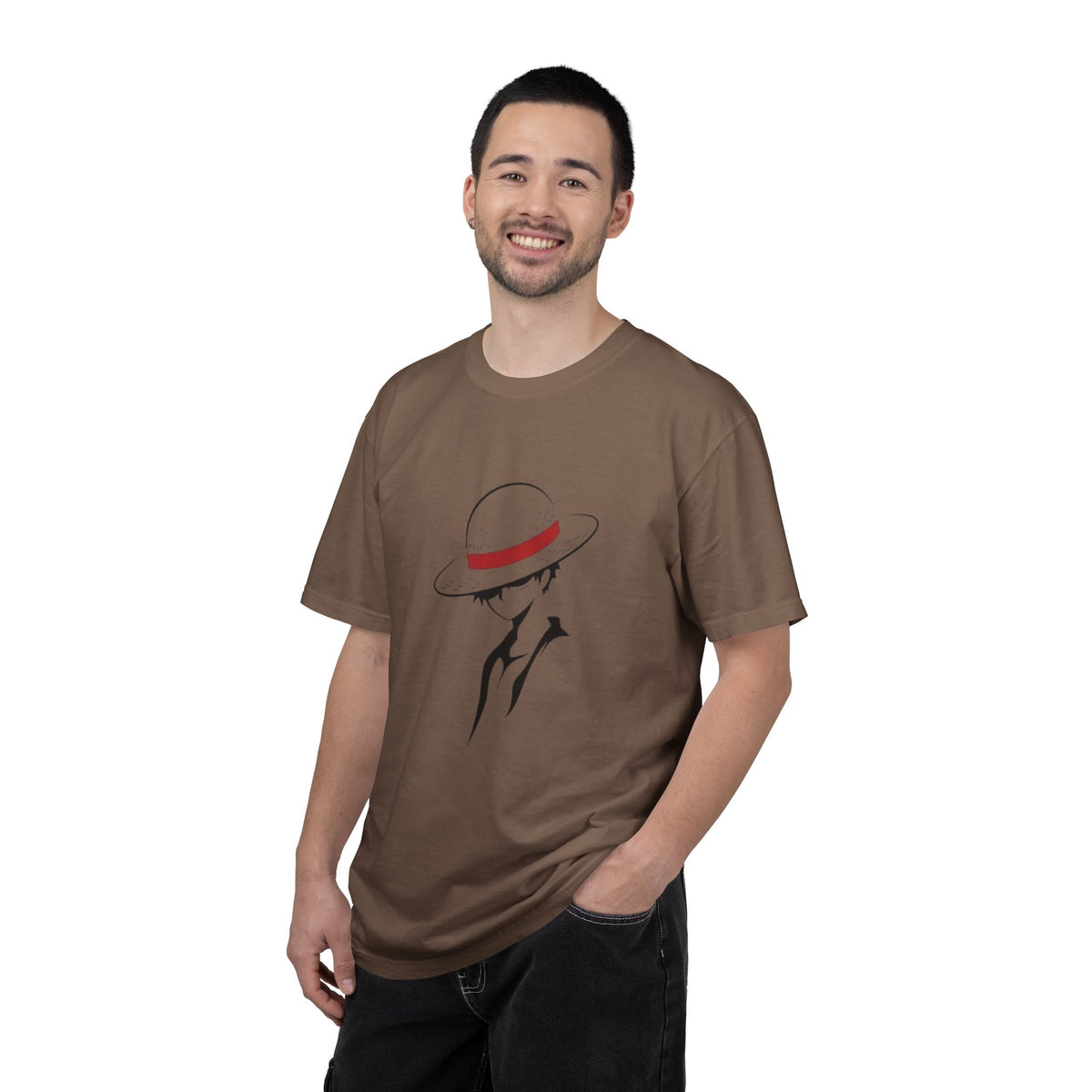 Minimal Straw Hat Silhouette T-Shirt