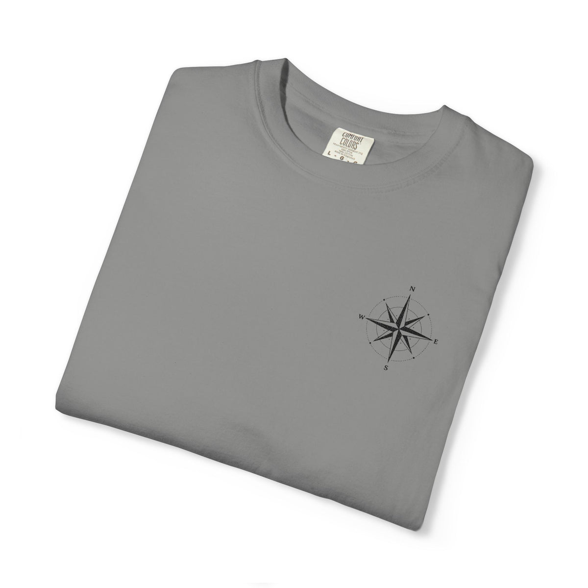 Compass Rose Pocket T-Shirt — Minimal Nautical Graphic Tee