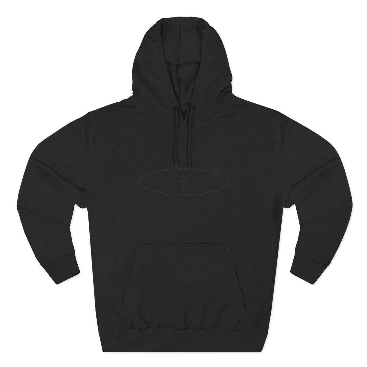 Minimal Orbit Hoodie — Simple Space Graphic Pullover