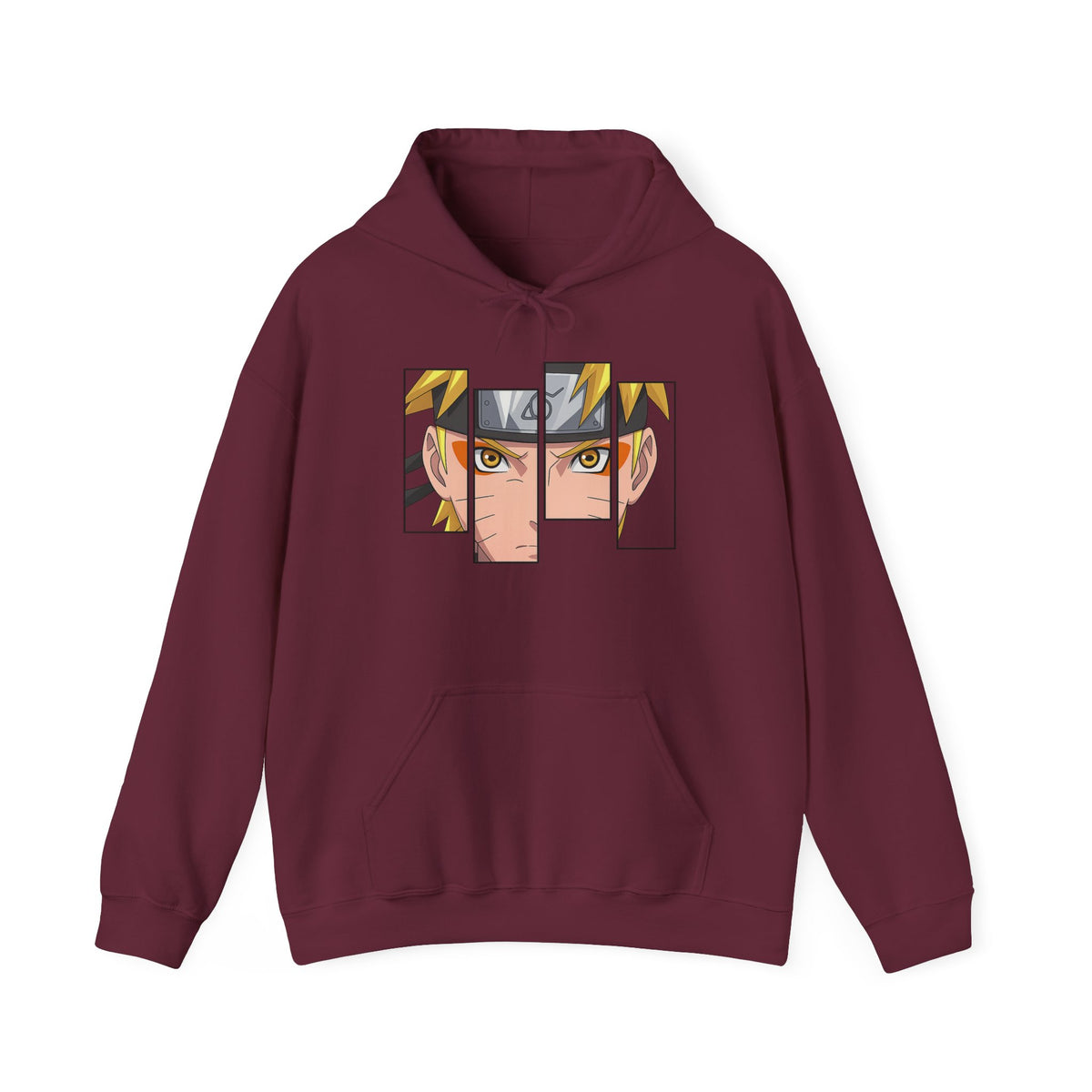 Anime Eyes Split-Panel Hoodie