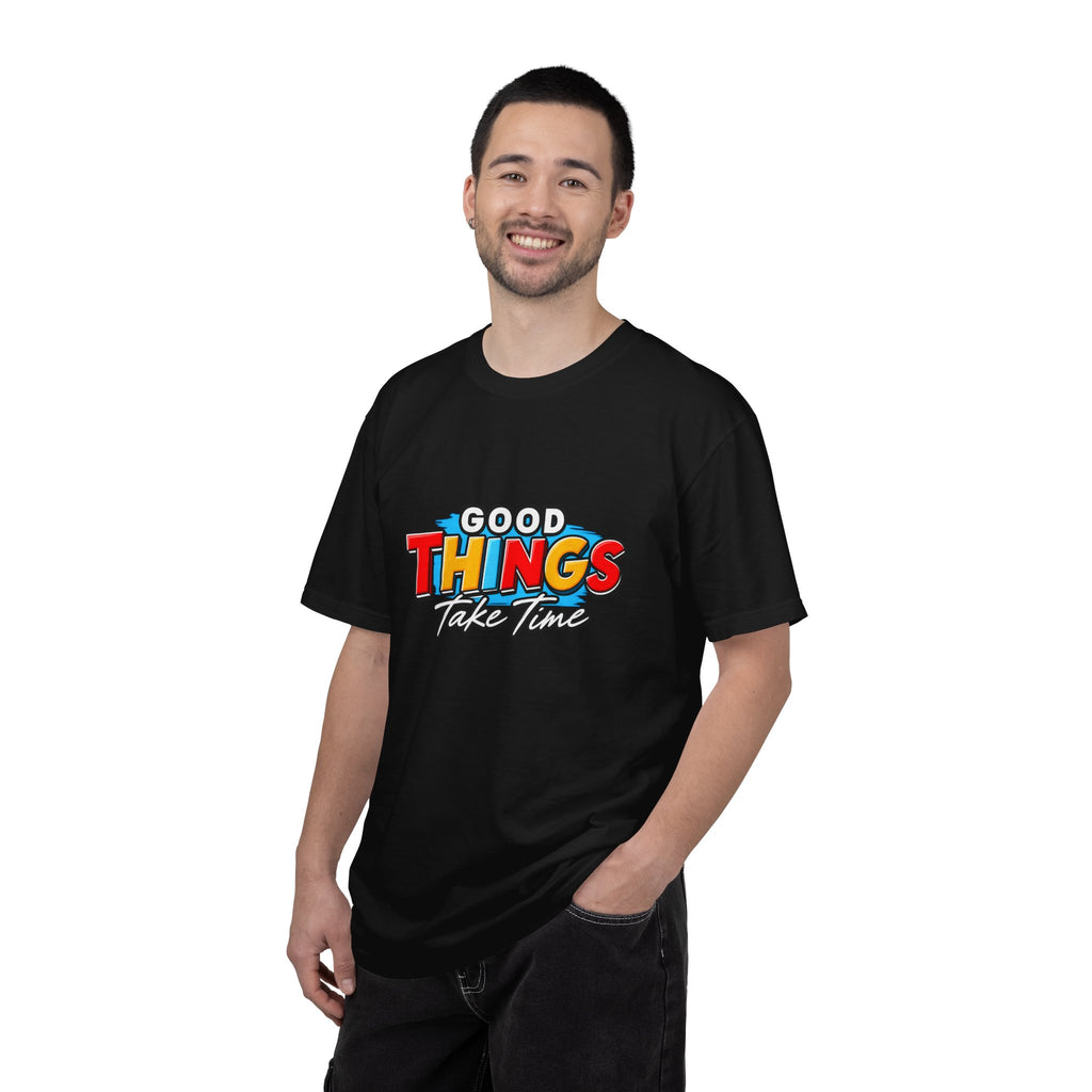 T-Shirt — "Good Things Take Time" Retro Graphic Tee
