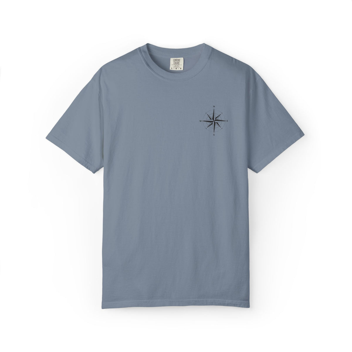Compass Rose Pocket T-Shirt — Minimal Nautical Graphic Tee