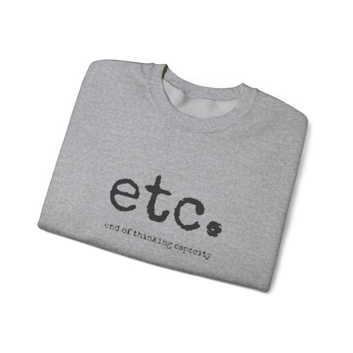 Crewneck Sweatshirt – Minimal 'etc.' Script Logo Casual Pullover