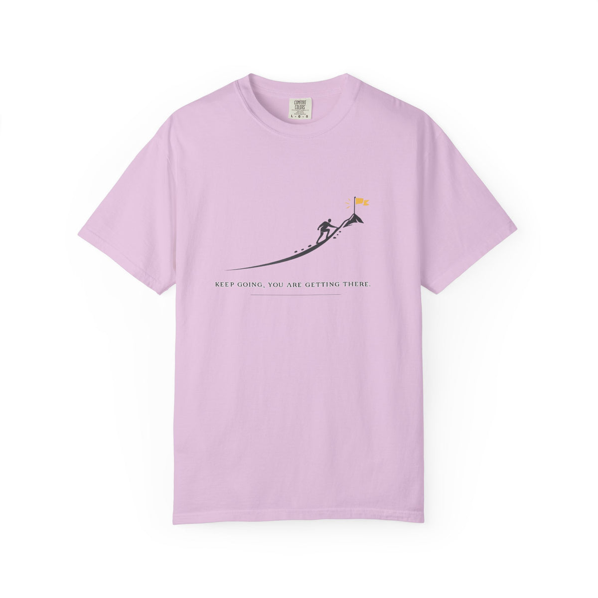 Motivational Climber T-Shirt — "Keep Going, You Are Getting There"