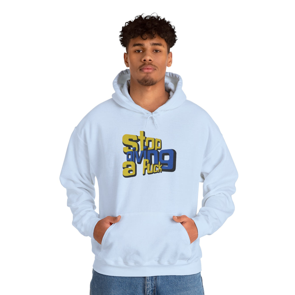 Hoodie — "Stop Giving a F*ck" Bold Retro Graphic Hoodie