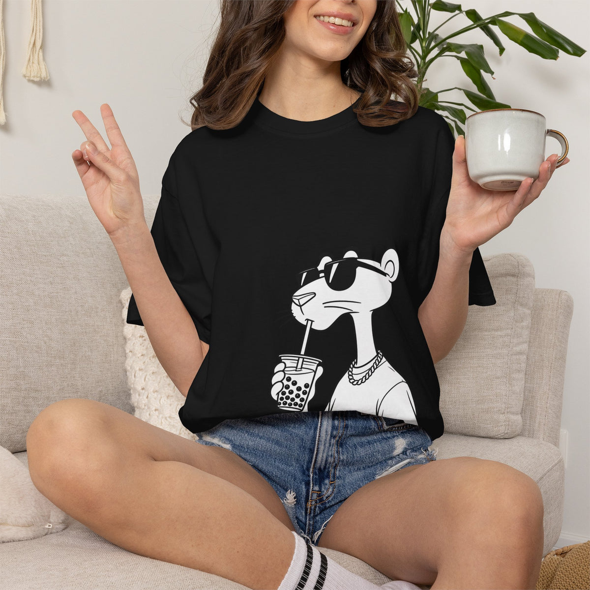 Bubble Tea Cool Bear T-Shirt