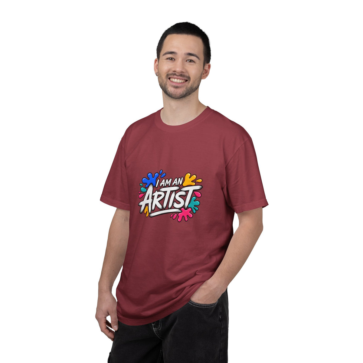 Artist T‑Shirt — "Human Artist" Colorful Paint Splash Graphic Tee