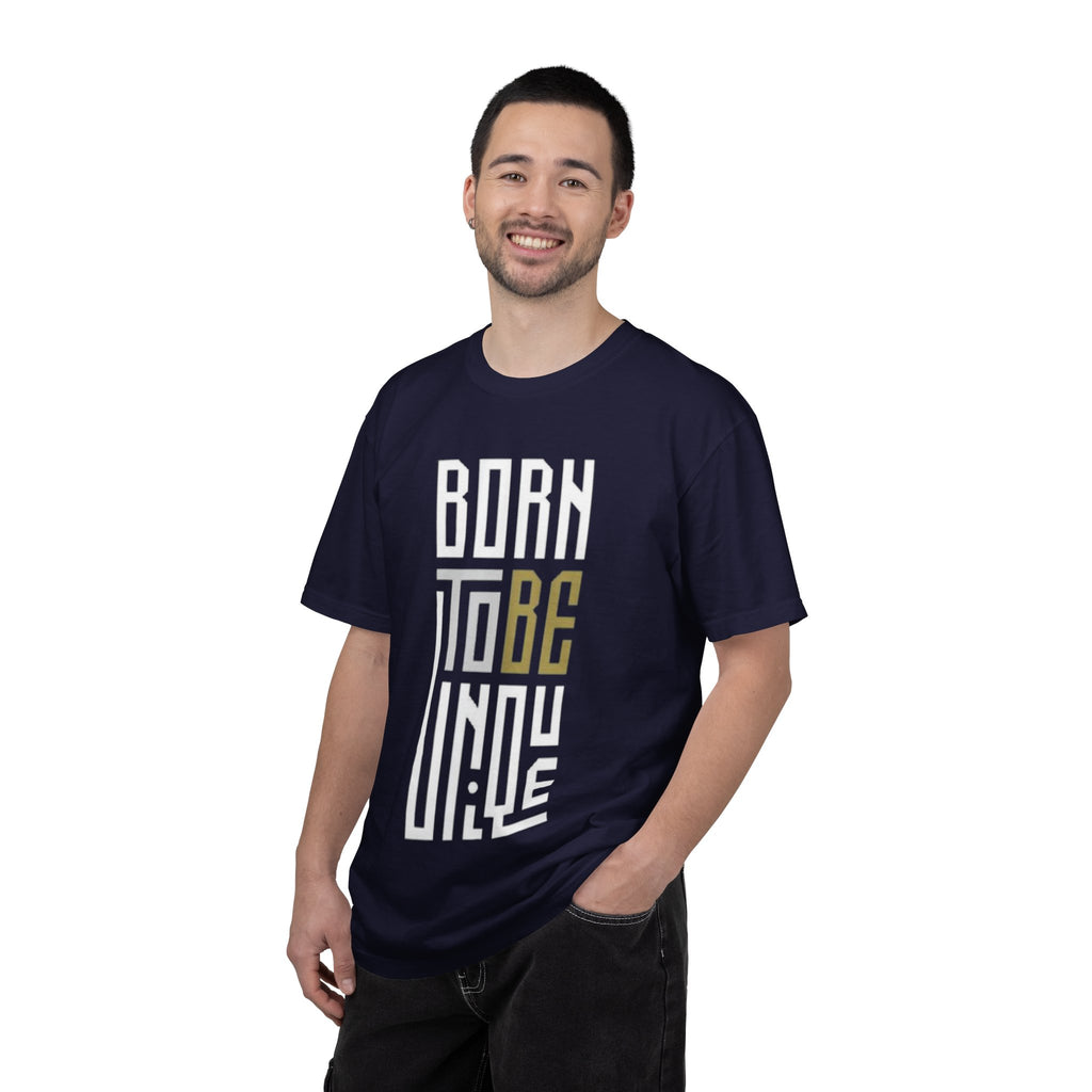 T-Shirt — "Born To Be Untile" Bold Vertical Typography Tee