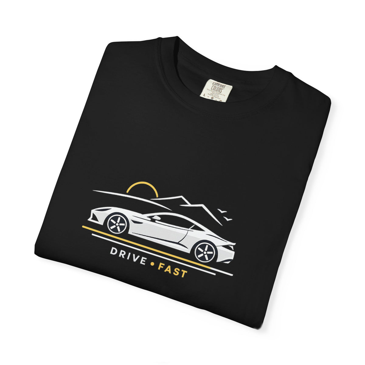 Drive Fast Sports Car T‑Shirt — Vintage Road Trip Graphic