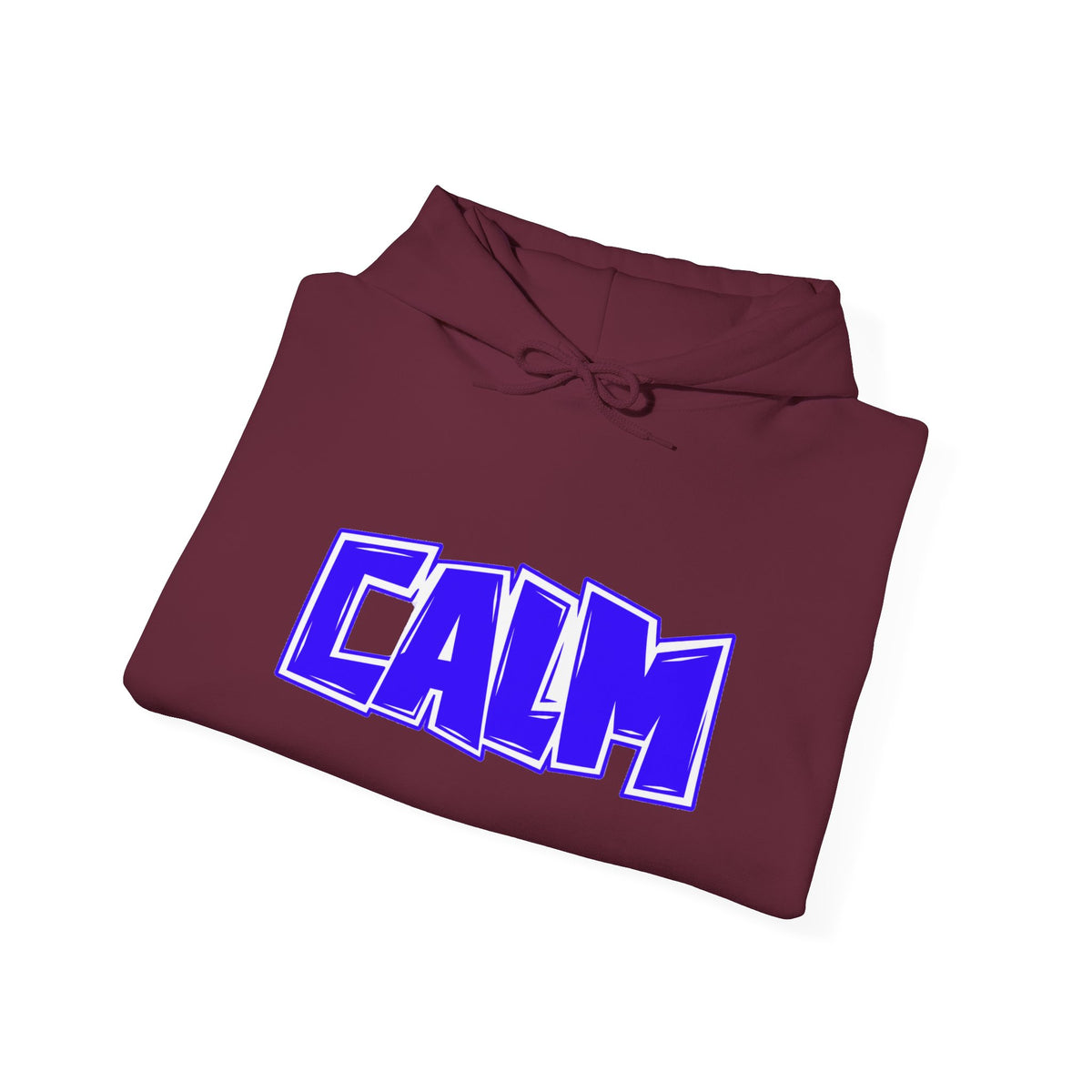 Calm Graphic Hoodie — Bold Blue Streetwear Pullover