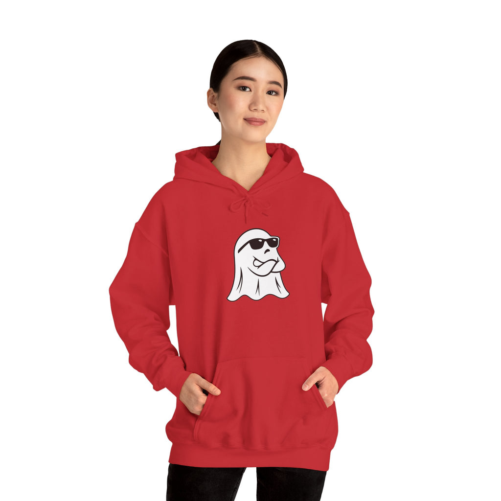 Cool Sunglasses Ghost Hoodie — Cute Minimalist Halloween Pullover
