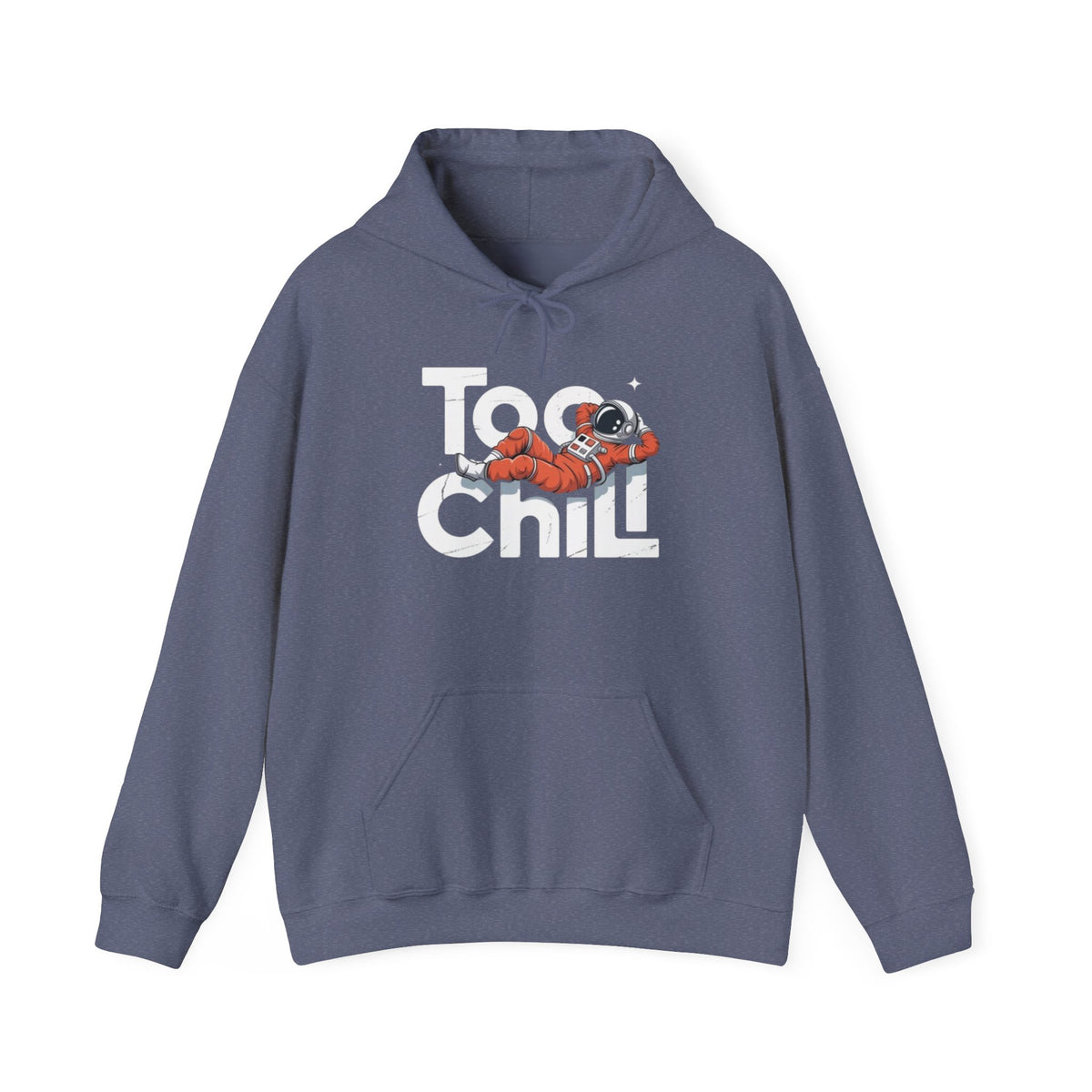 Too Chill Astronaut Hoodie — Retro Space Graphic Pullover