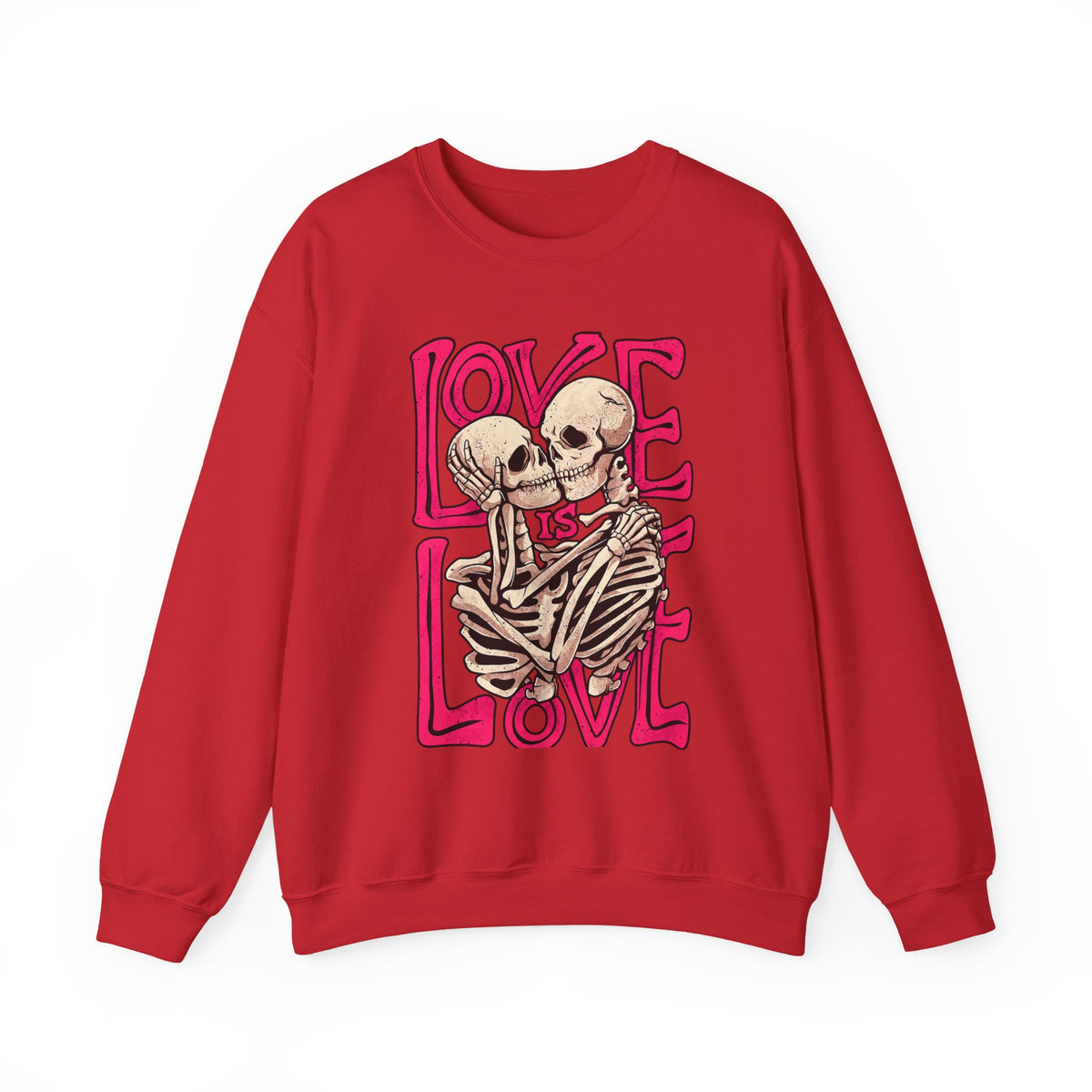 Skeleton Couple 'Love Is Love' Crewneck Sweatshirt