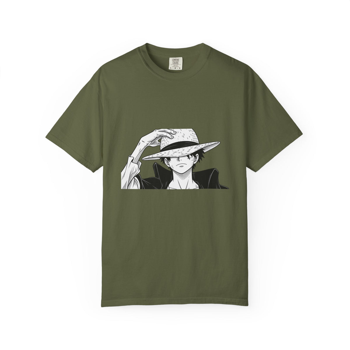 Anime Straw Hat Pirate T-Shirt – Minimal Luffy Illustration Tee