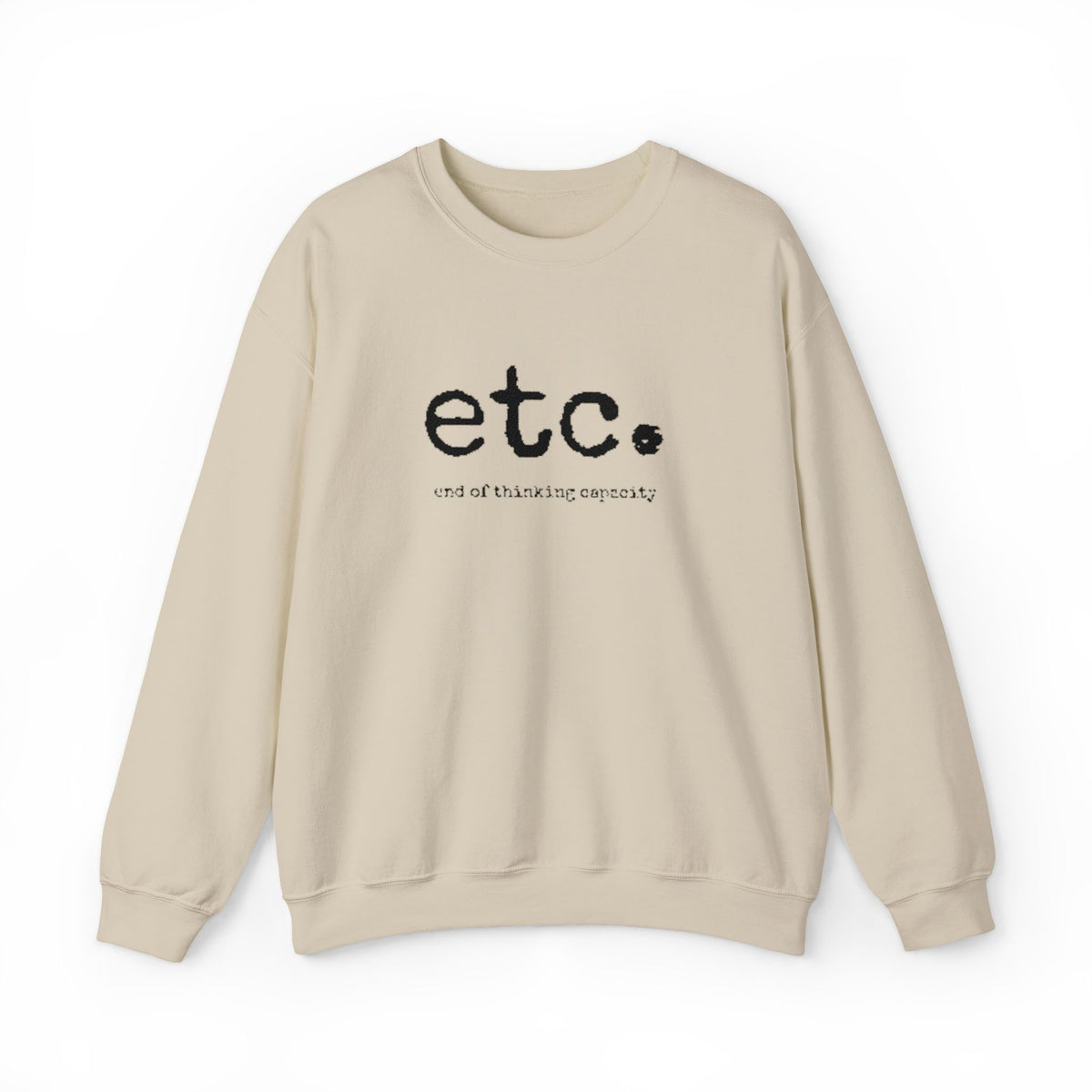 Crewneck Sweatshirt – Minimal 'etc.' Script Logo Casual Pullover