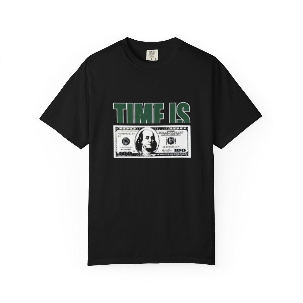 Money Vibe T-Shirt — "TIME IS" Graphic Dollar Bill Tee