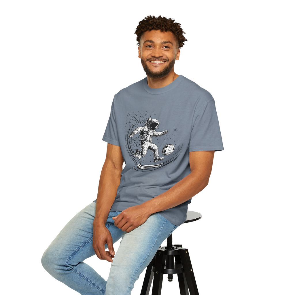 Astronaut Soccer T-Shirt — Space Football Graphic Tee