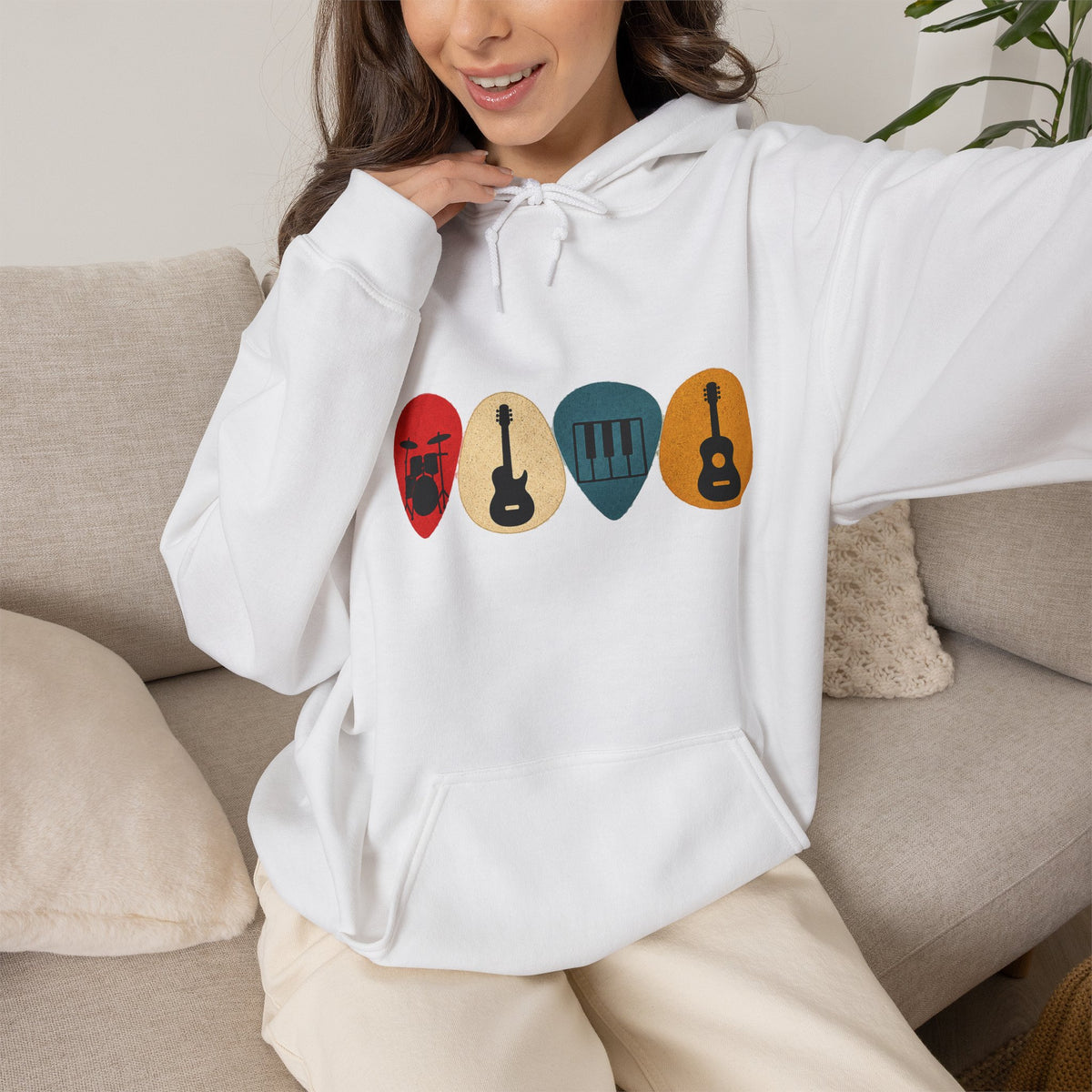 Guitar Picks Graphic Hoodie
