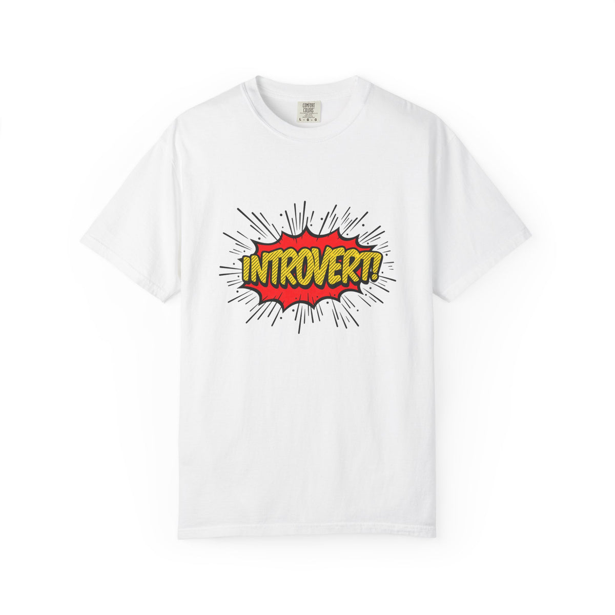 Introvert Comic Pop T-Shirt — Graphic "INTROVERT!" Tee