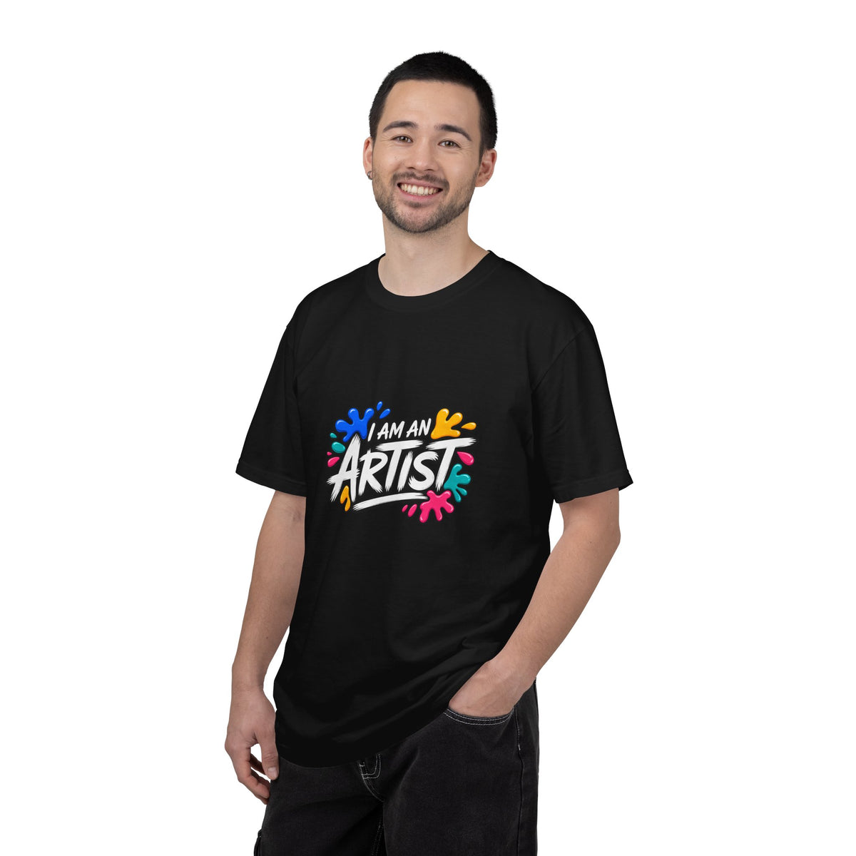 Artist T‑Shirt — "Human Artist" Colorful Paint Splash Graphic Tee