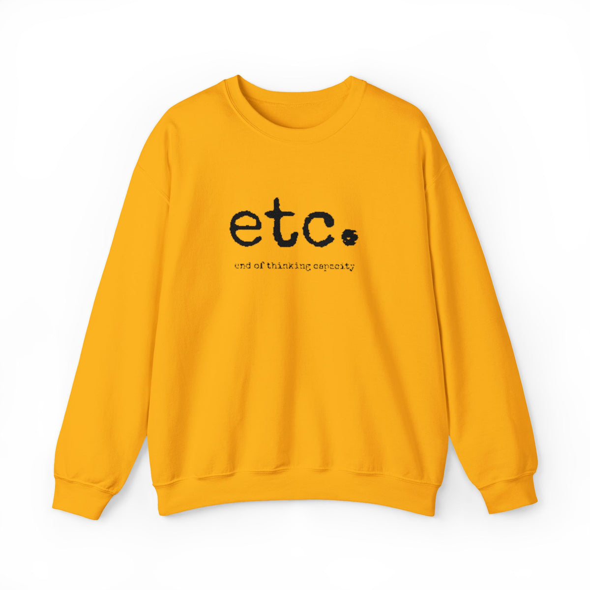 Crewneck Sweatshirt – Minimal 'etc.' Script Logo Casual Pullover