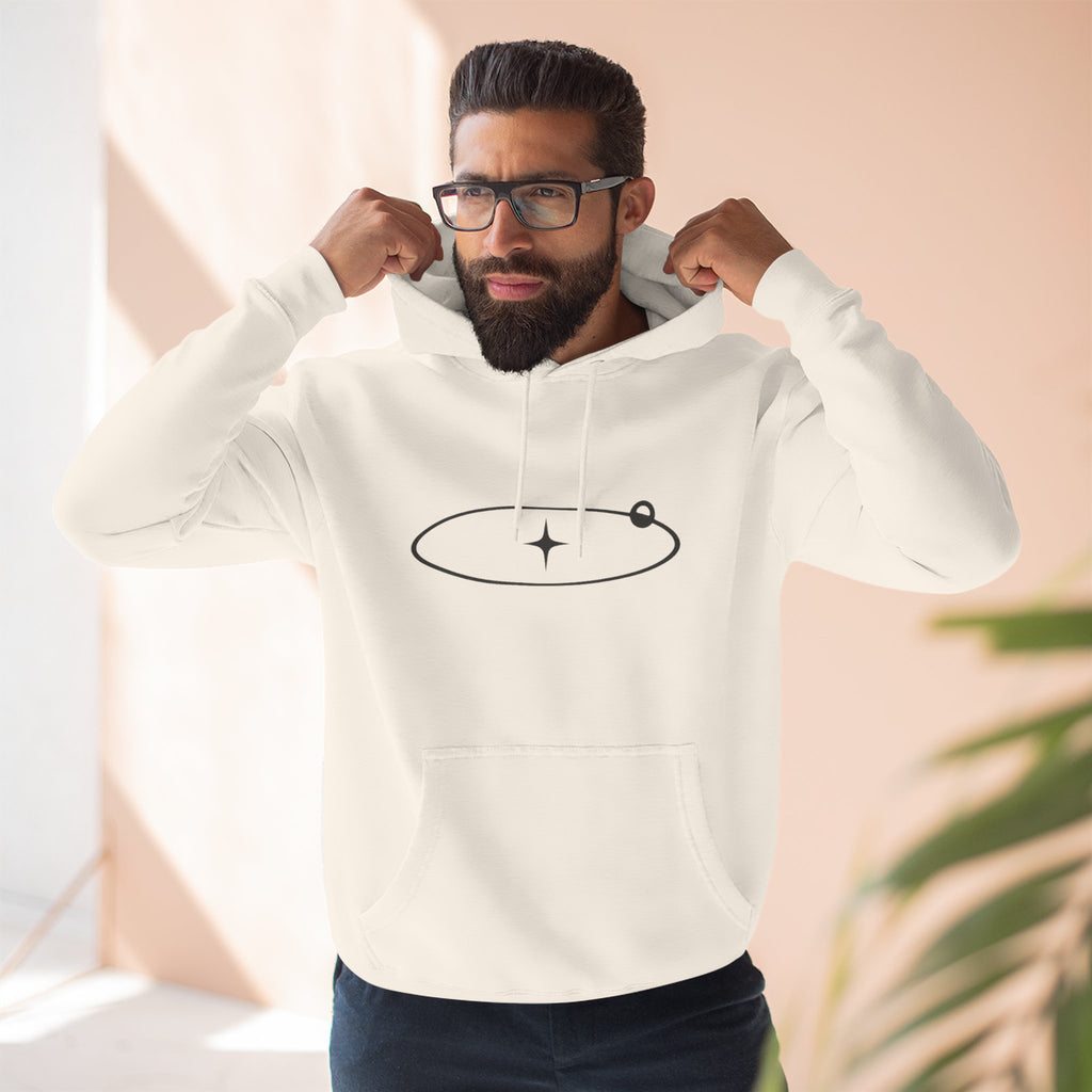 Minimal Orbit Hoodie — Simple Space Graphic Pullover