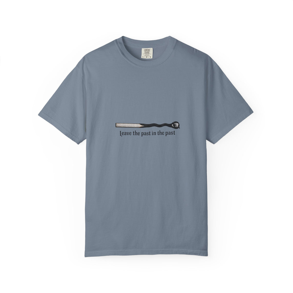 T-Shirt — Minimal Smoking Pipe Graphic “Leave the Past in the Past”