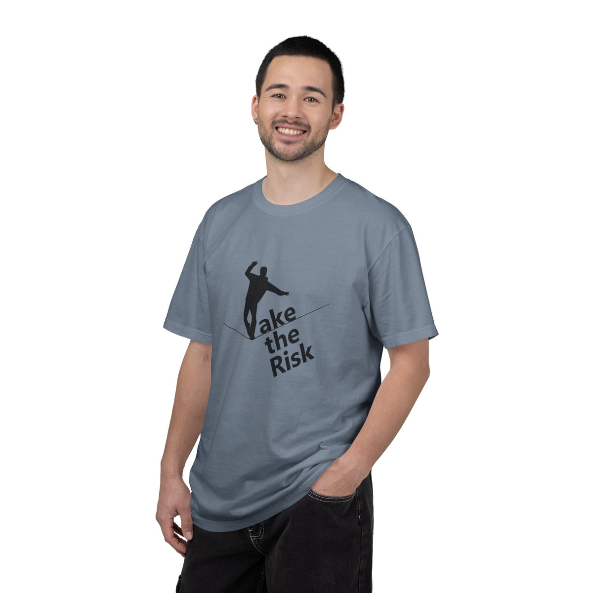 Take the Risk T-Shirt — Tightrope Silhouette Motivational Tee