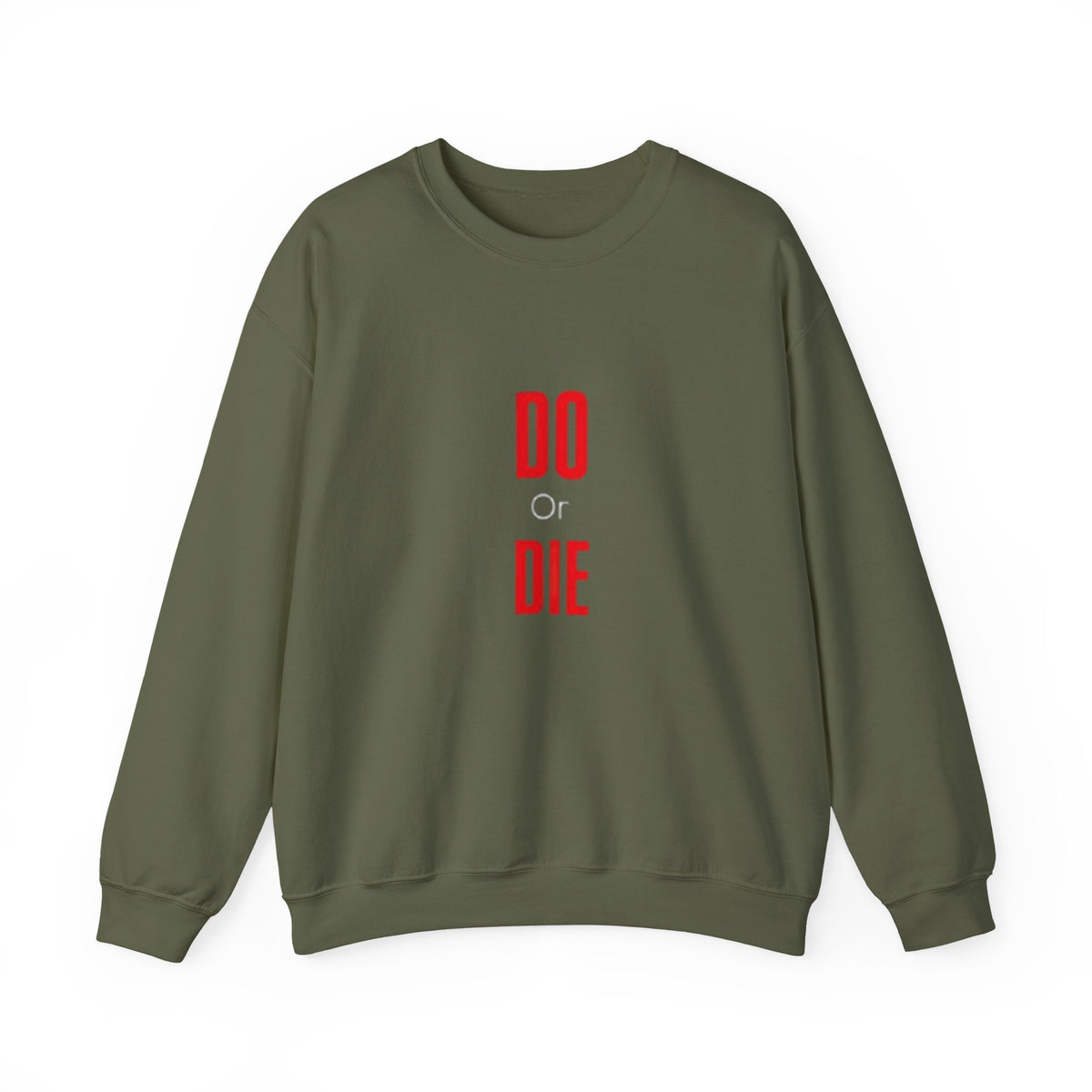 Crewneck Sweatshirt – Minimal 'DO / DIE' Red Vertical Typography