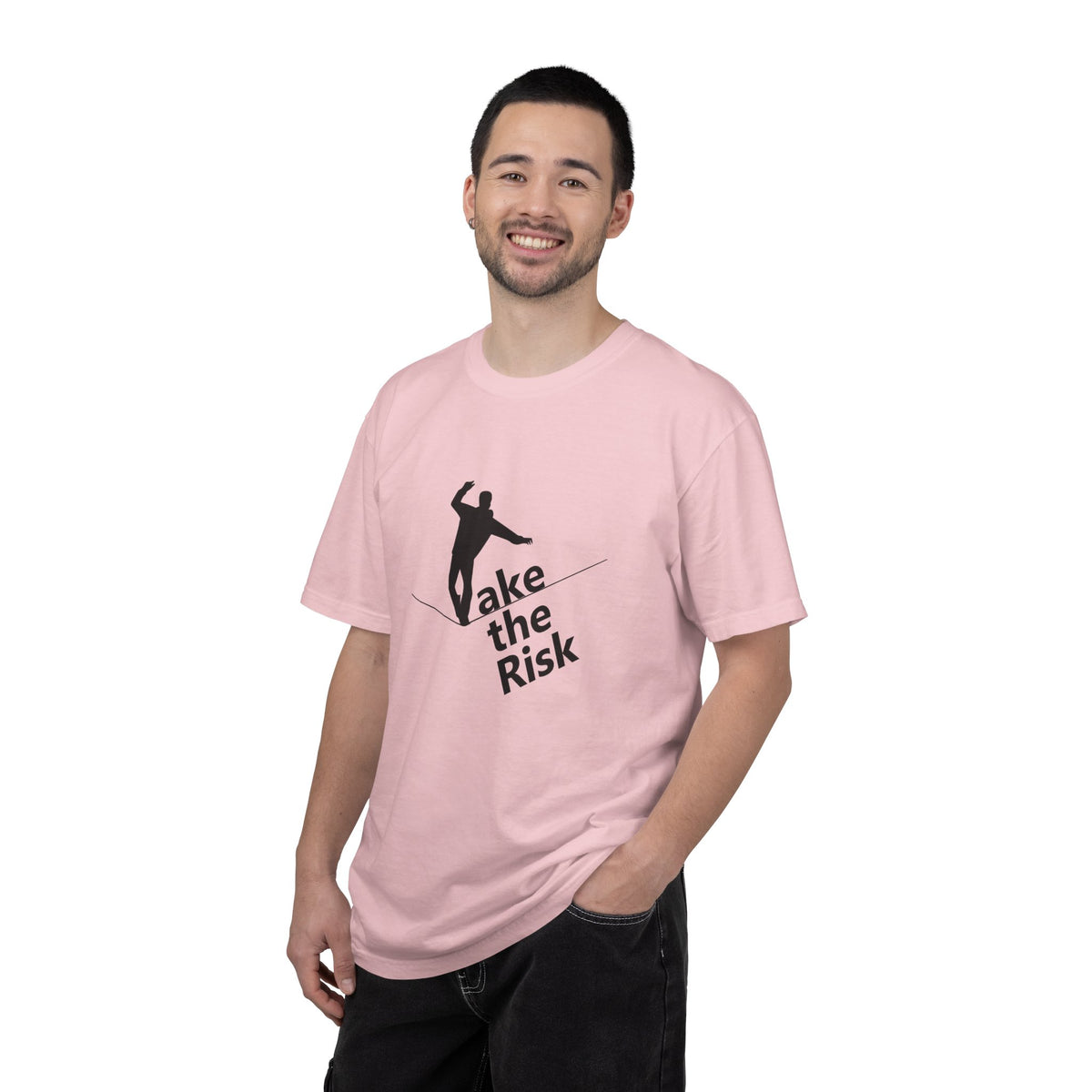 Take the Risk T-Shirt — Tightrope Silhouette Motivational Tee