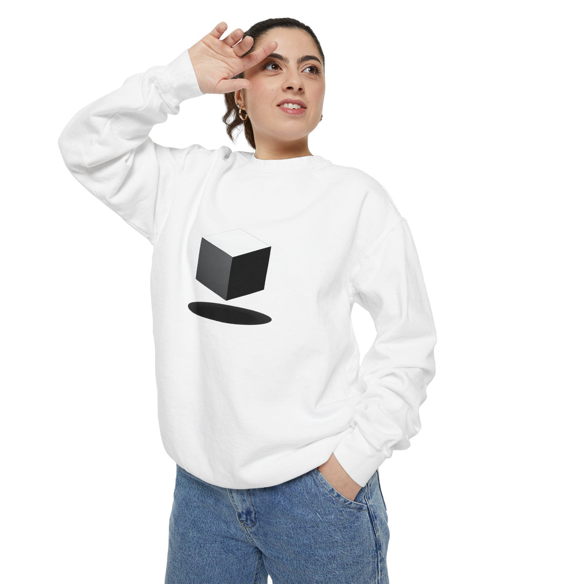 Minimalist Book Logo Sweatshirt — Reading Club Graphic Crewneck