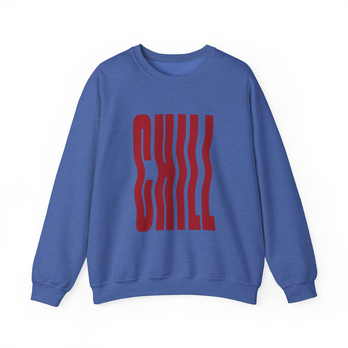 Chill Distorted Text Crewneck Sweatshirt