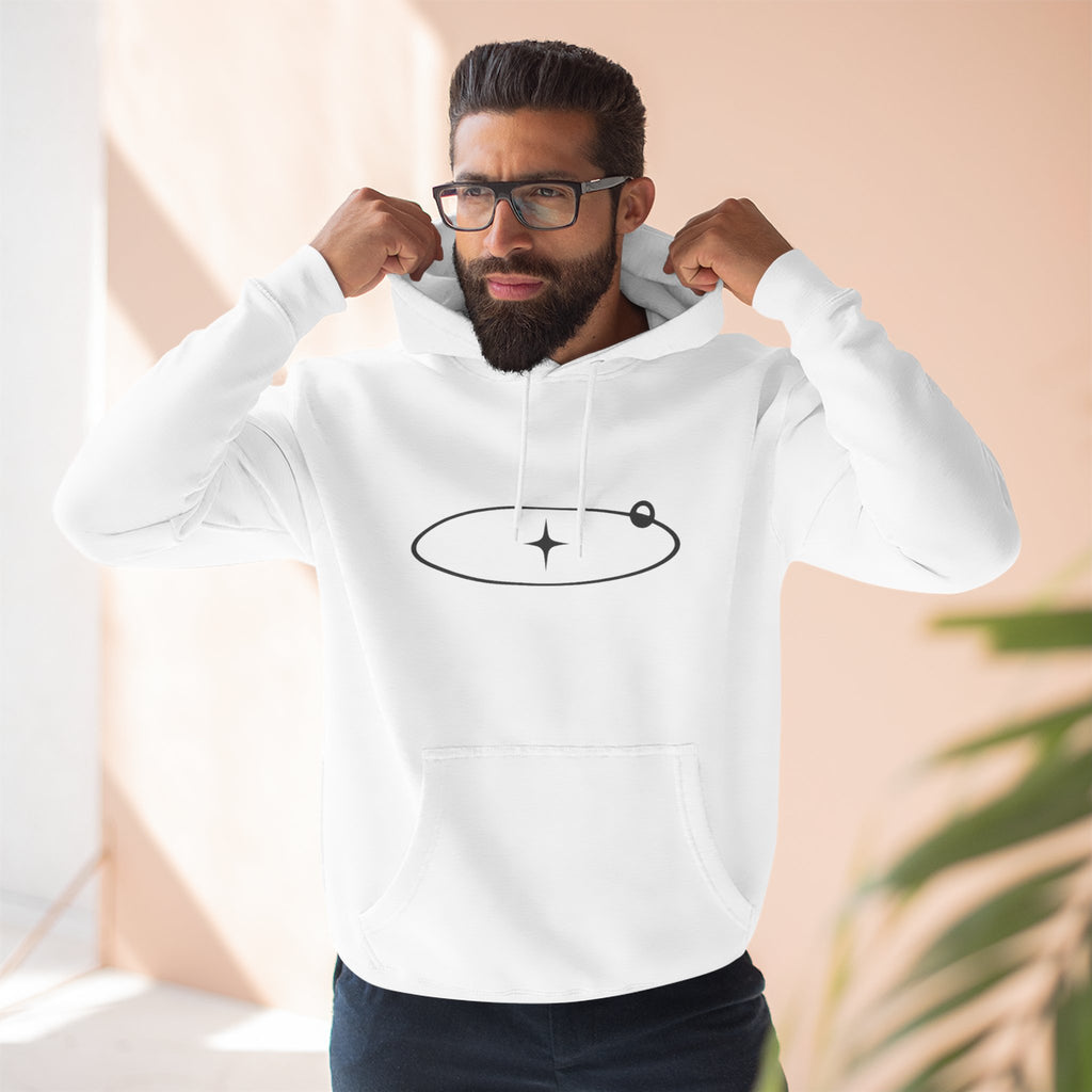 Minimal Orbit Hoodie — Simple Space Graphic Pullover