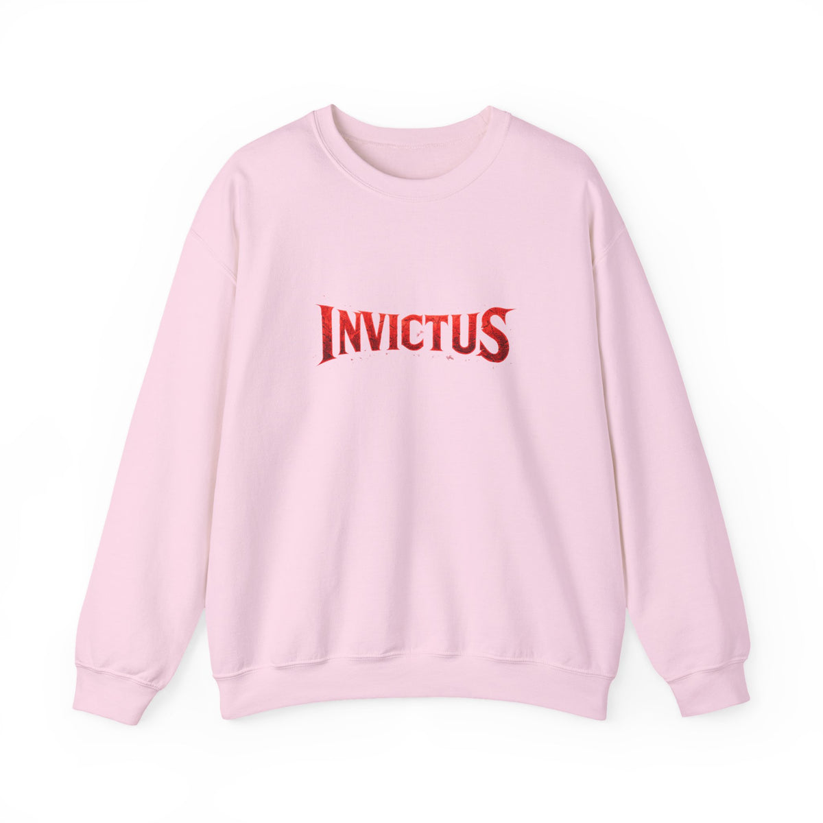Invictus Crewneck Sweatshirt — Bold Red Script Pullover