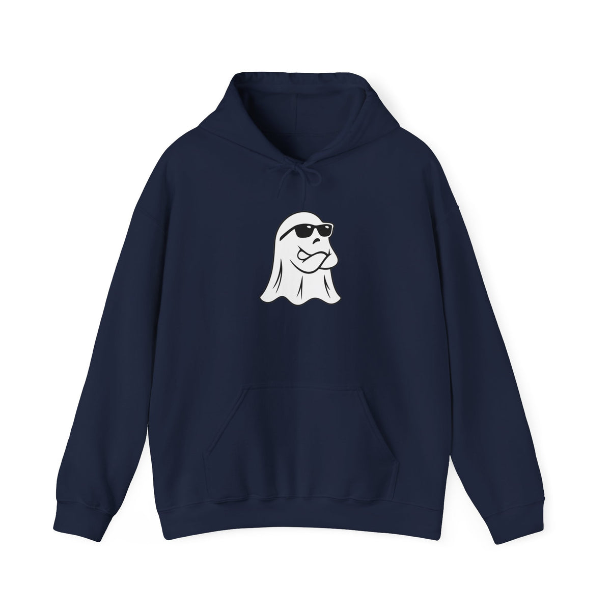 Cool Sunglasses Ghost Hoodie — Cute Minimalist Halloween Pullover