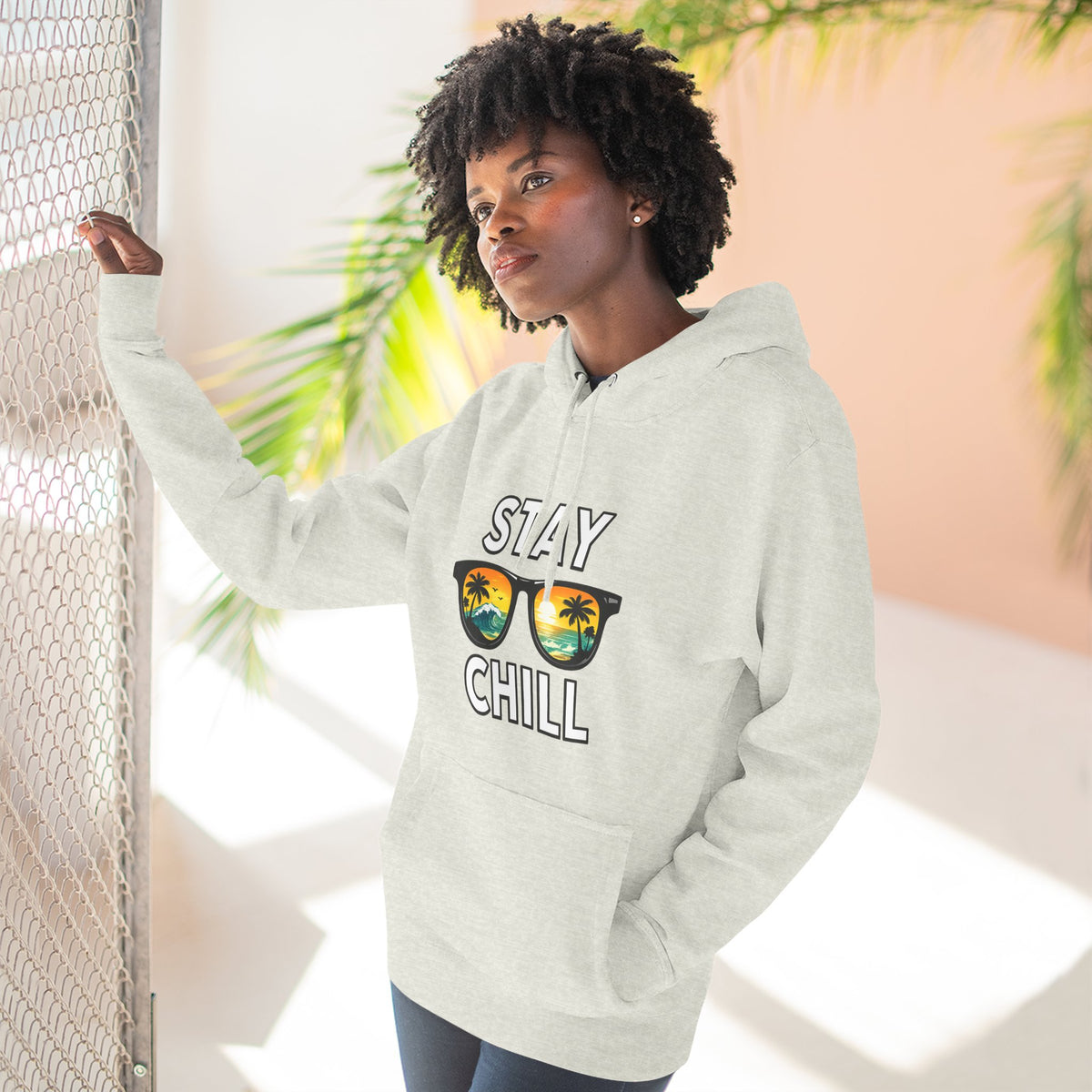 Stay Chill Sunglasses Hoodie — Casual Beach Vibe Pullover