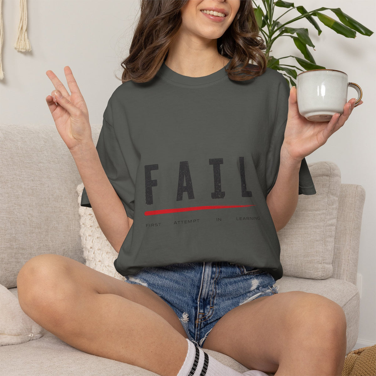 FAIL Graphic T‑Shirt — Minimalist Vintage Inspired Mens Tee