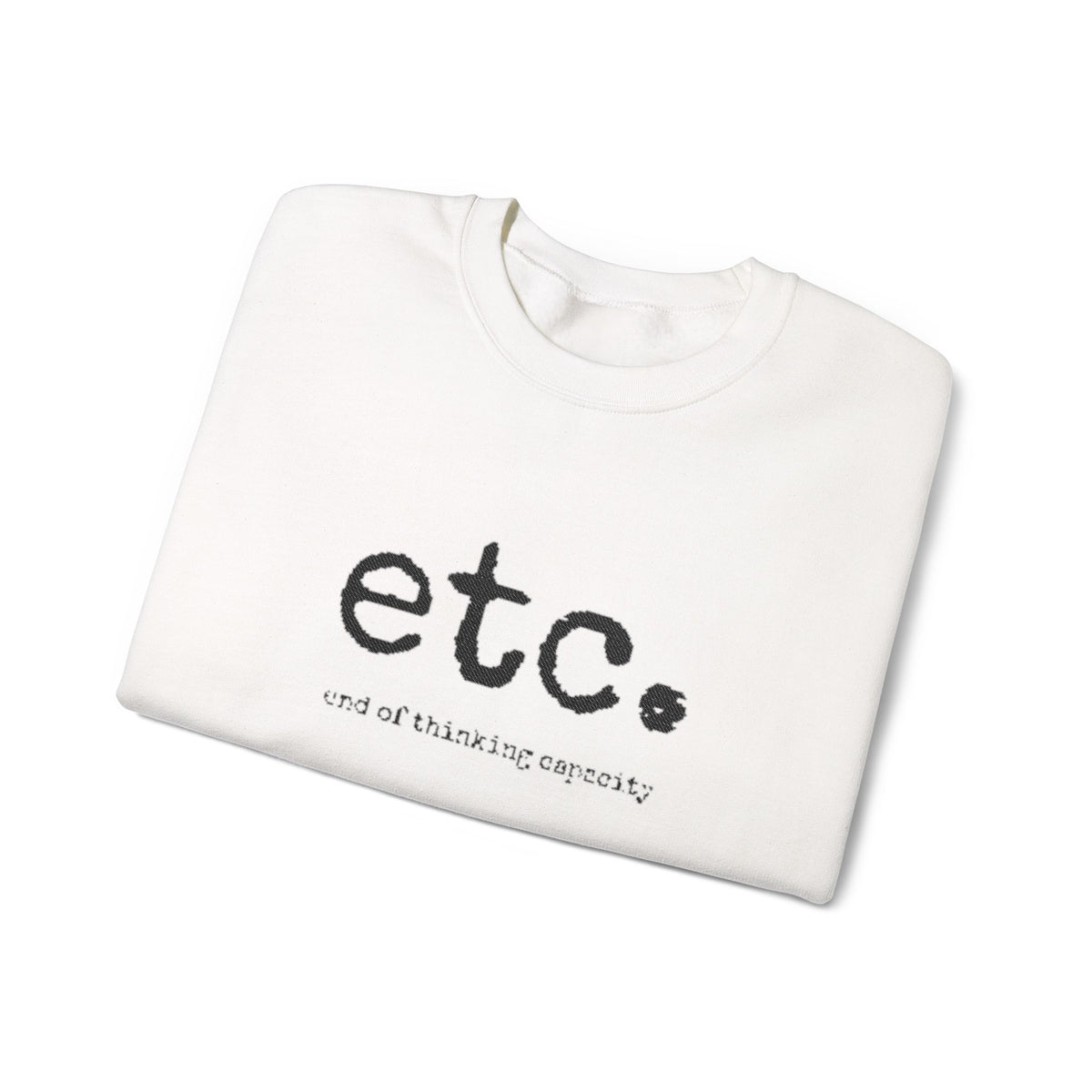 Crewneck Sweatshirt – Minimal 'etc.' Script Logo Casual Pullover