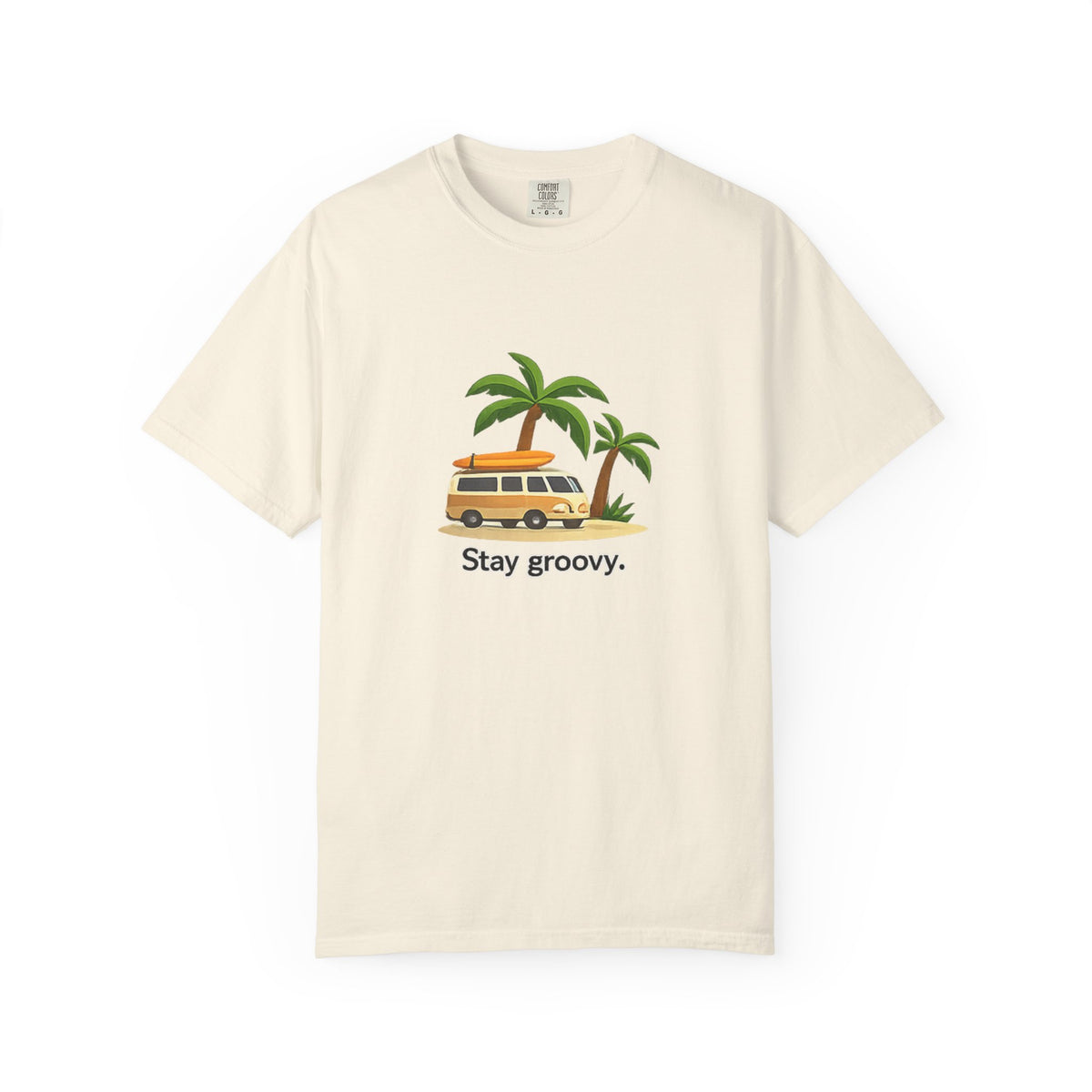 Vintage Surf Van T-Shirt – "Stay Groovy" Retro Beach Tee