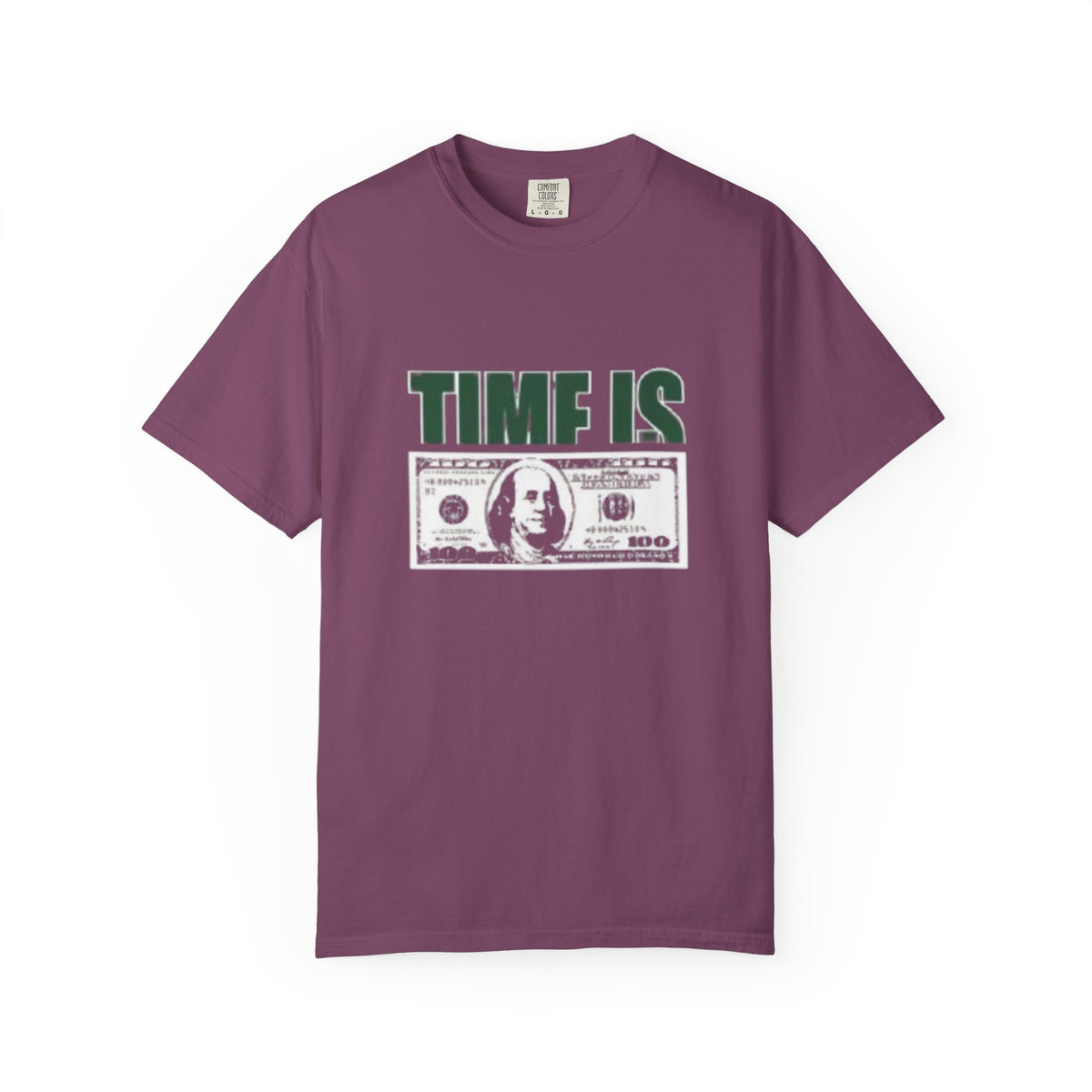 Money Vibe T-Shirt — "TIME IS" Graphic Dollar Bill Tee