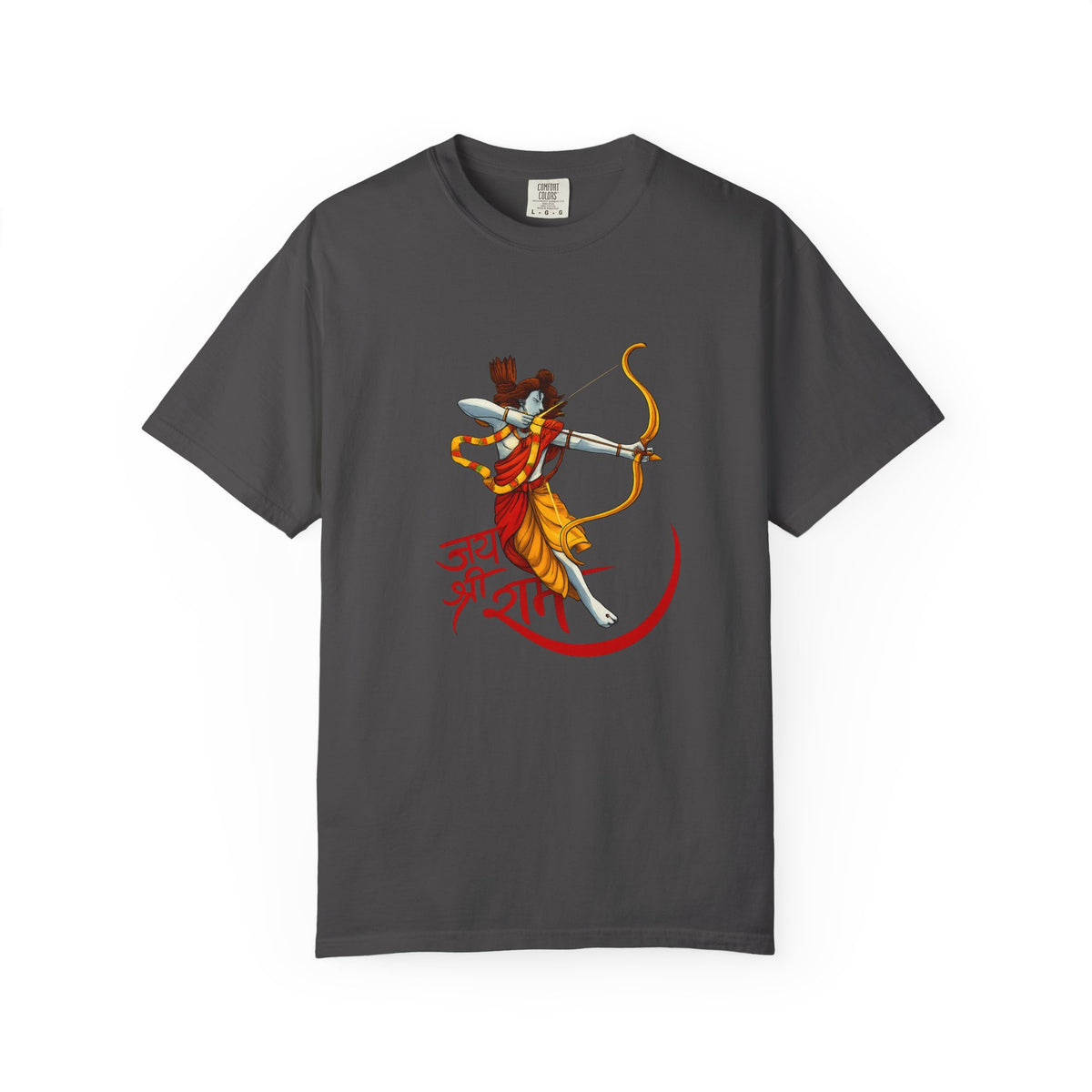 Ram Archer T-Shirt with ‘Jai Shri Ram’ Hindi Script — Hindu Festival & Devotional Tee