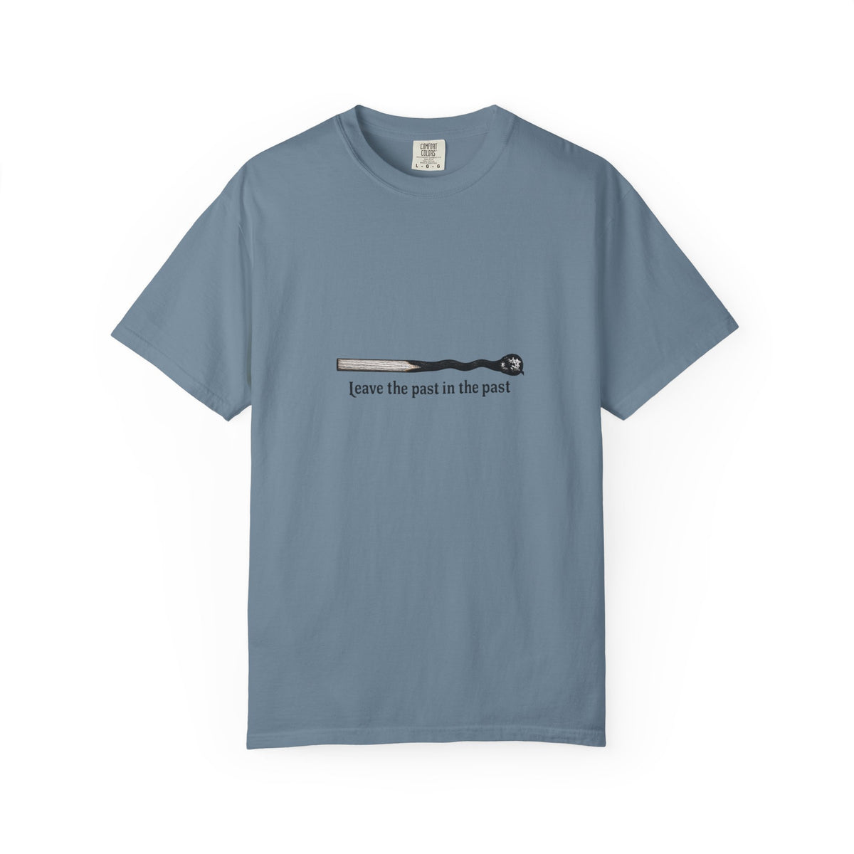 T-Shirt — Minimal Smoking Pipe Graphic “Leave the Past in the Past”