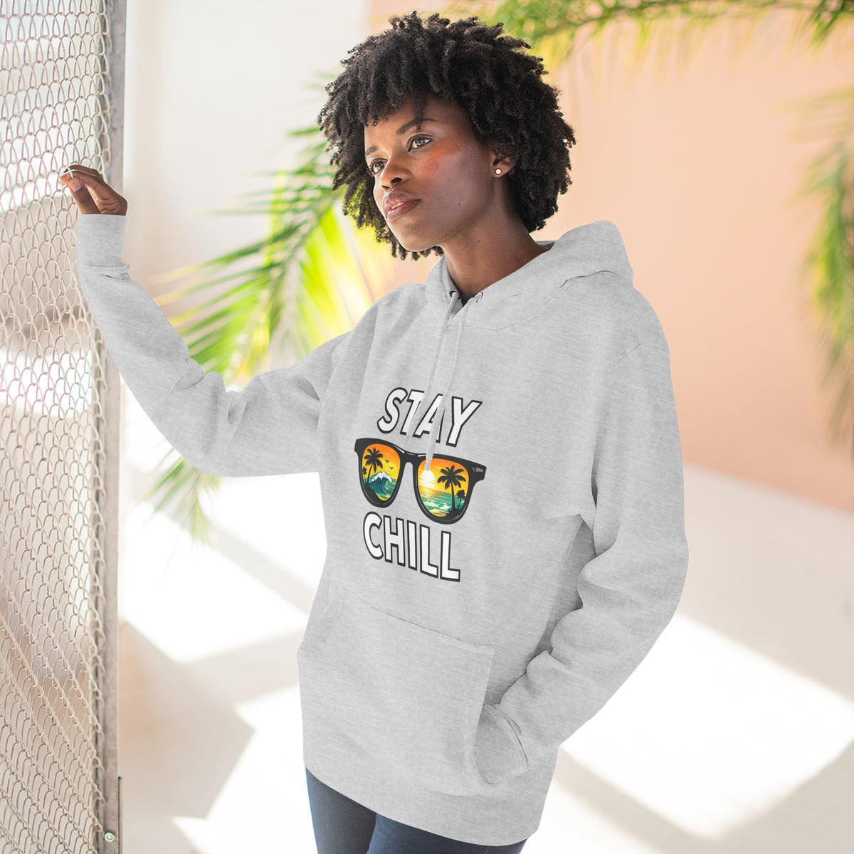 Stay Chill Sunglasses Hoodie — Casual Beach Vibe Pullover