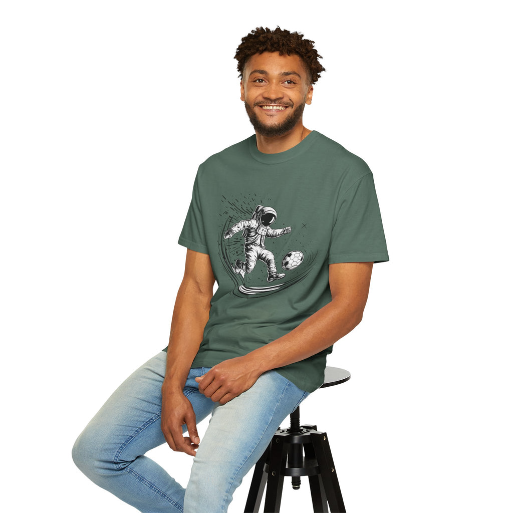 Astronaut Soccer T-Shirt — Space Football Graphic Tee