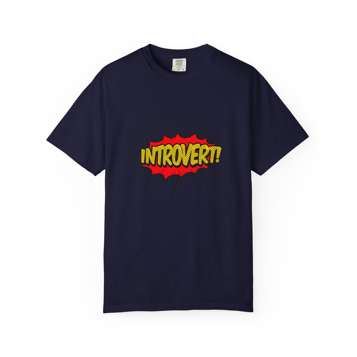 Introvert Comic Pop T-Shirt — Graphic "INTROVERT!" Tee